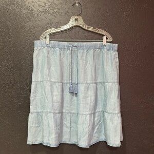 J. JILL Denim Mini Skirt Size XL Tall NWT